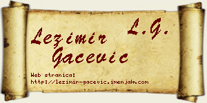 Ležimir Gačević vizit kartica